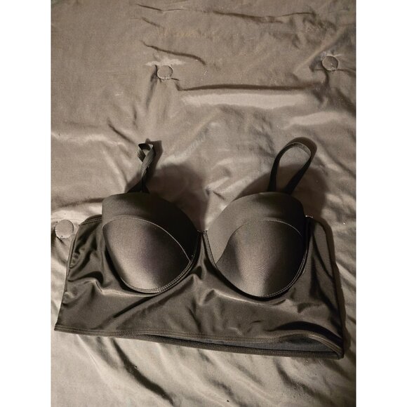 Womens Plus Size Black Bikini Top Swimsuit Molded Cups Underwire 4XL Sexy - Picture 1 of 2